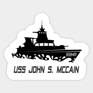 Uss John Mccain DDG 56 Gold Sticker